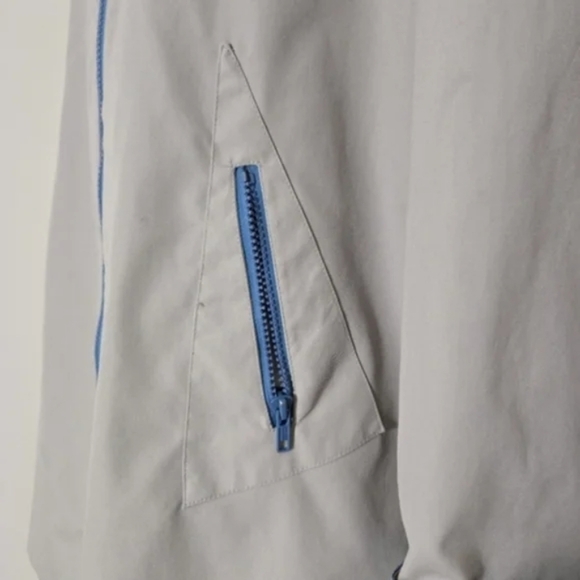 Vintage Mulberry Street Jacket | 80s Chevron Grandma Gray Blue | Women’s M - Picture 5 of 16